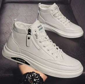 Men's Shoes Original Casual Leather Men Training Wear Resistant Sneakers Outdoor Male Treking Footwear Breathable Lace-up Shoes