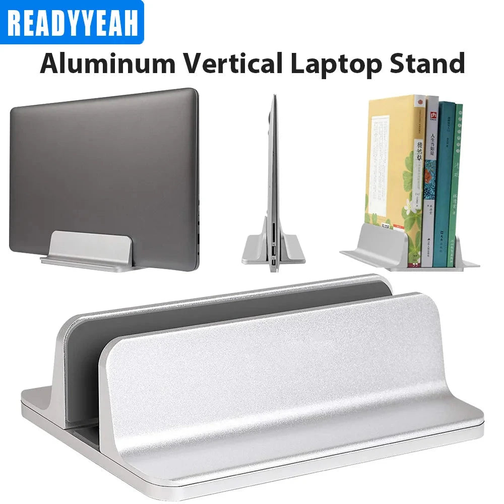 Vertical Laptop Stand For Macbook Air Pro 13 15 16 Desktop Aluminum Stand With Adjustable Dock Size For Notebook Computer Stand - AMULET RING STORE