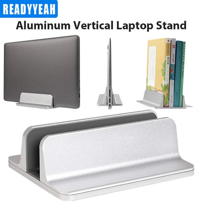 Vertical Laptop Stand For Macbook Air Pro 13 15 16 Desktop Aluminum Stand With Adjustable Dock Size For Notebook Computer Stand - AMULET RING STORE
