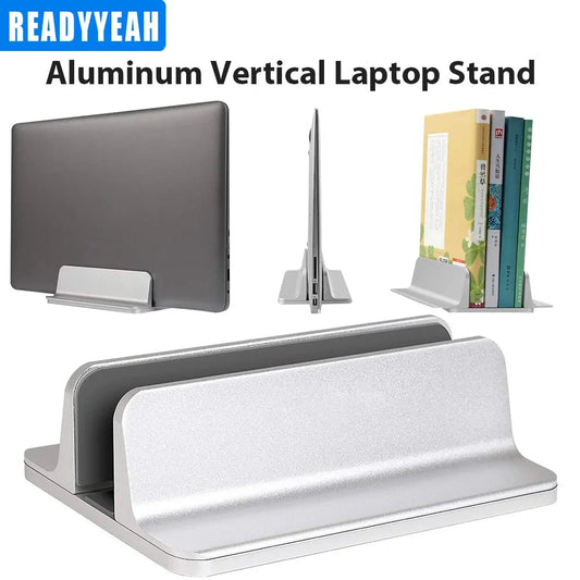 Vertical Laptop Stand For Macbook Air Pro 13 15 16 Desktop Aluminum Stand With Adjustable Dock Size For Notebook Computer Stand - AMULET RING STORE