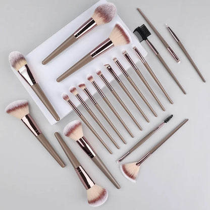 3-20PCS Makeup Brushes Set Eyeshadow Fluffy Foundation Concealer Blush Highlighter Storage Box Female Cosmetics Beauty Tools - AMULET RING STORE