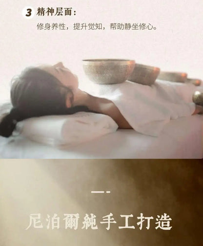 Nepal Handmade Singing Bowl Large Brass Tibetan Bowls Yoga Meditation Sound Healing Instrument Buddhist Sound Bowls Ornaments - AMULET RING STORE