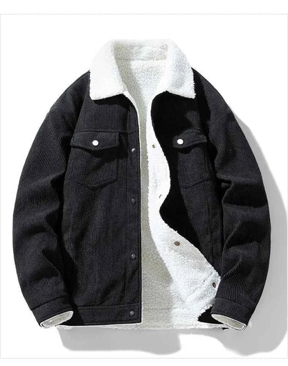 Men's Jackets and Coats Fashion Warm Corduroy Thick Coats 2024 Winter Fashion Men's Coats Down Jackets Men's Cotton Clothing