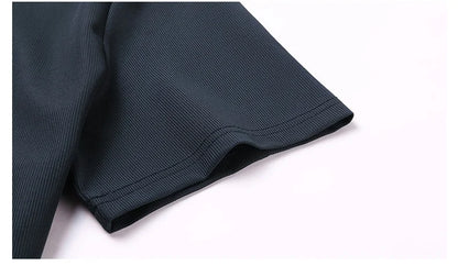 Fashionable Classic Men's Summer New Golf Collar Business Leisure Style Luxury Brand Letter Printed High end Leisure T-shirt