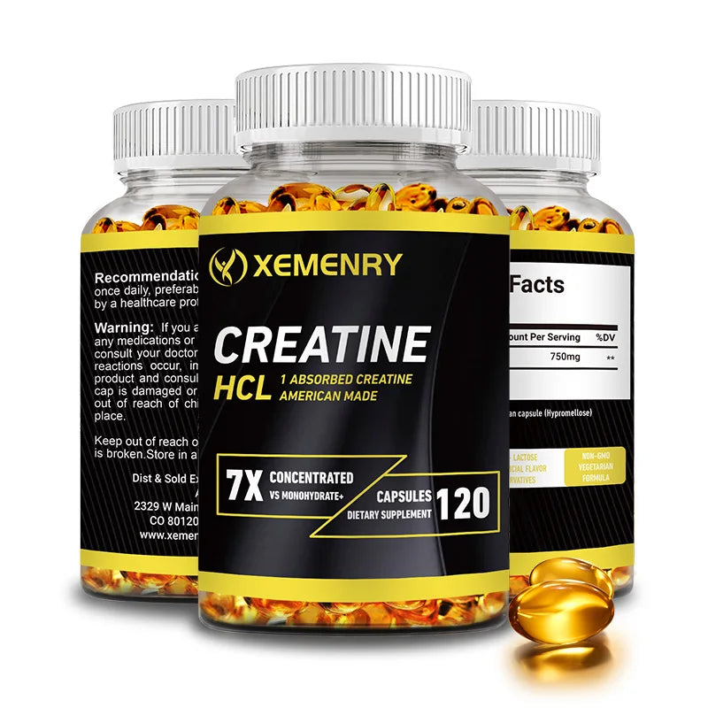 Creatine HCl Capsules - Pre-workout Creatine To Help Build Muscle, Cognitive Function, Muscle Strength and Energy Production - AMULET RING STORE