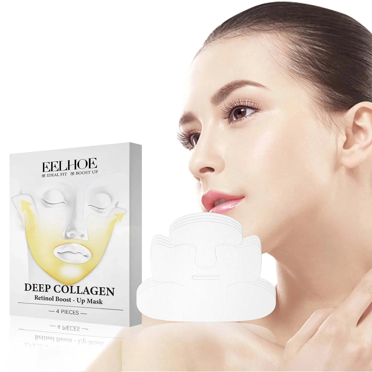 Deep Collagen Retinol Firming Mask Lifting Tightening Facial Skin Lighten Fine Lines Smooth Natural Hydrating Translucent Mask