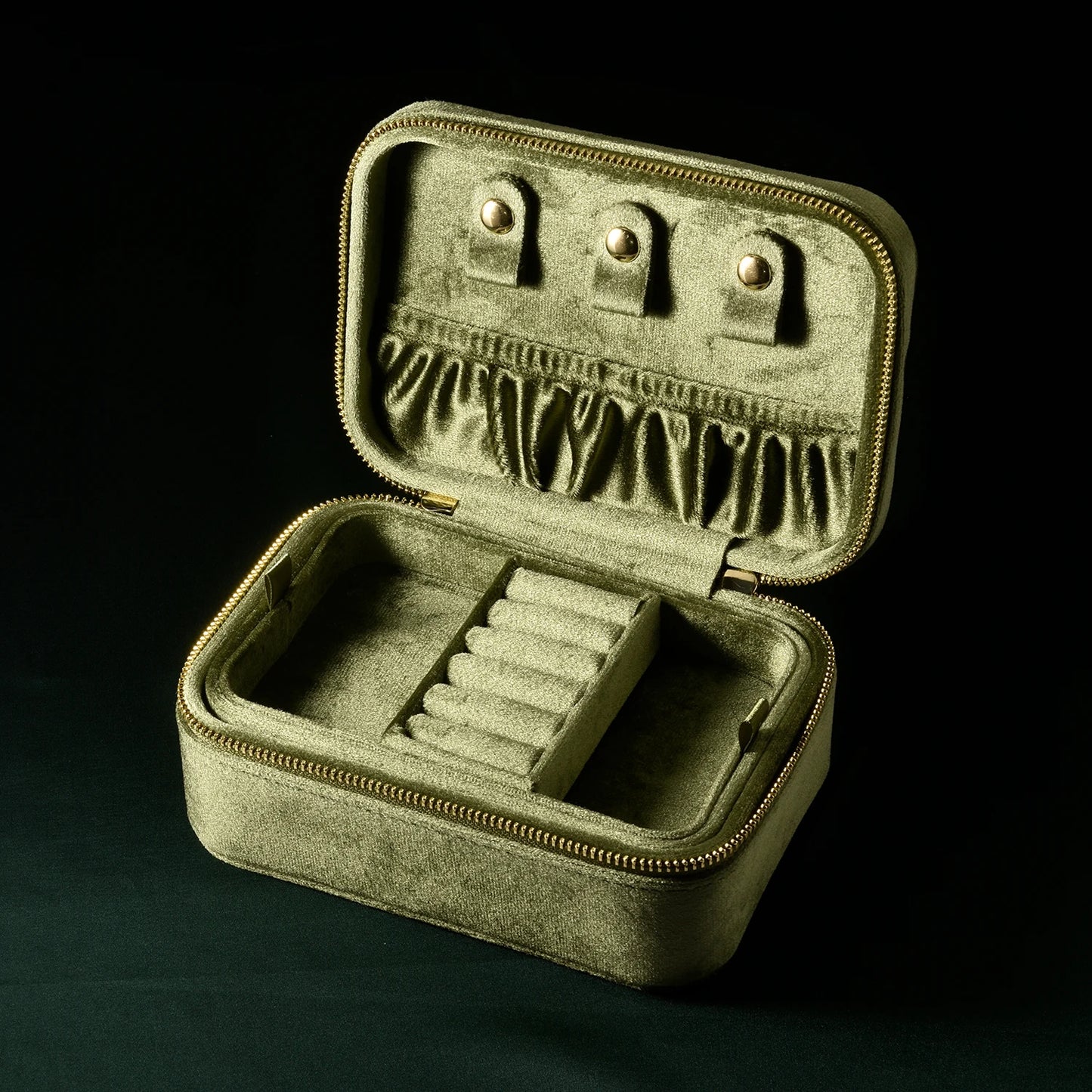 TAIMY Personalized Velvet Jewelry Box Double Layer Design High Capacity Travel Ring Necklace Earrings Jewellery Organizer - AMULET RING STORE