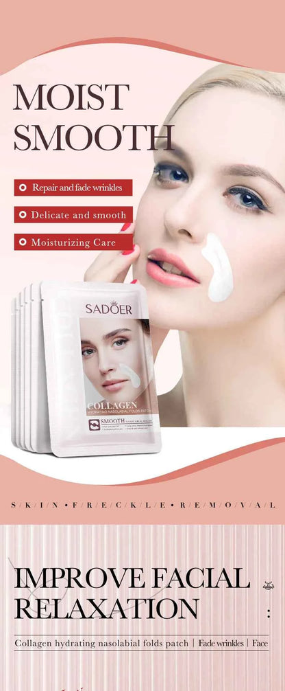 Collagen Firming Laugh Lines Patches Instant Wrinkle Remover Fade Fine Lines Facial Mask Anti-aging Brighten Repair Skin Care