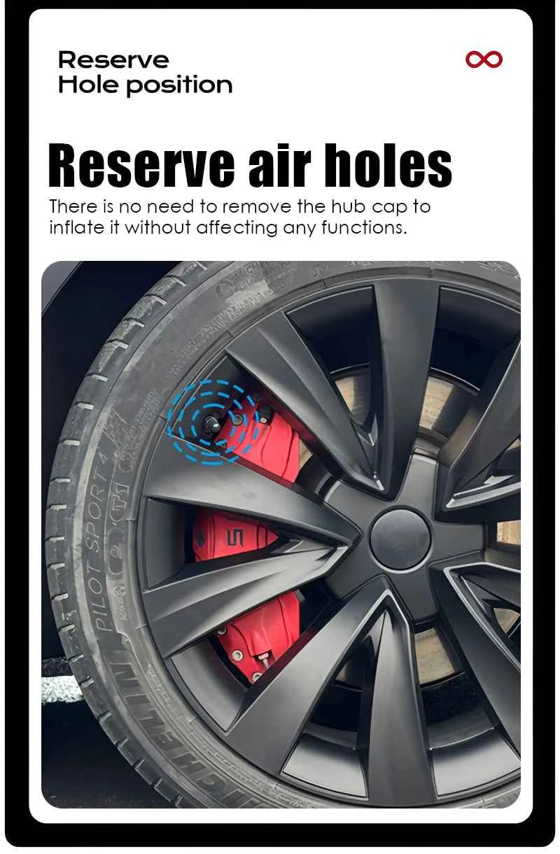 4PCS Wheel Cover 18 Inch for Tesla Model 3 Aero HubCap Performance Replacement Wheels 2018-2023 Full Rim Car Accessories 2022