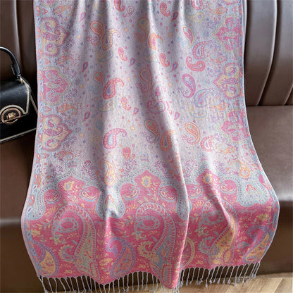Elegant Ethnic Autumn Cashmere Shawl for Women Jacquard Pashmina Scarves Bufandas De Invierno Mujer Female Foulard Stoles Scarf - AMULET RING STORE