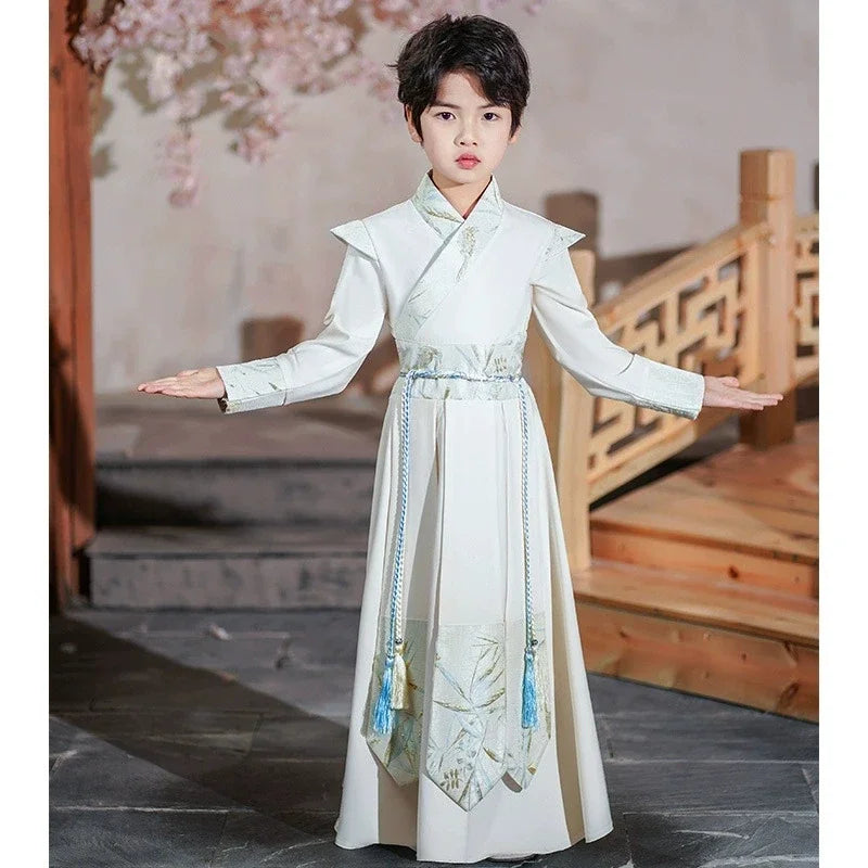 Long Sleeve Boy Hanfu Modern Dress Baby Cosplay Boys Outfit Ancient Stage Kids Clothing Vestidos Casual Children Chinese Costume