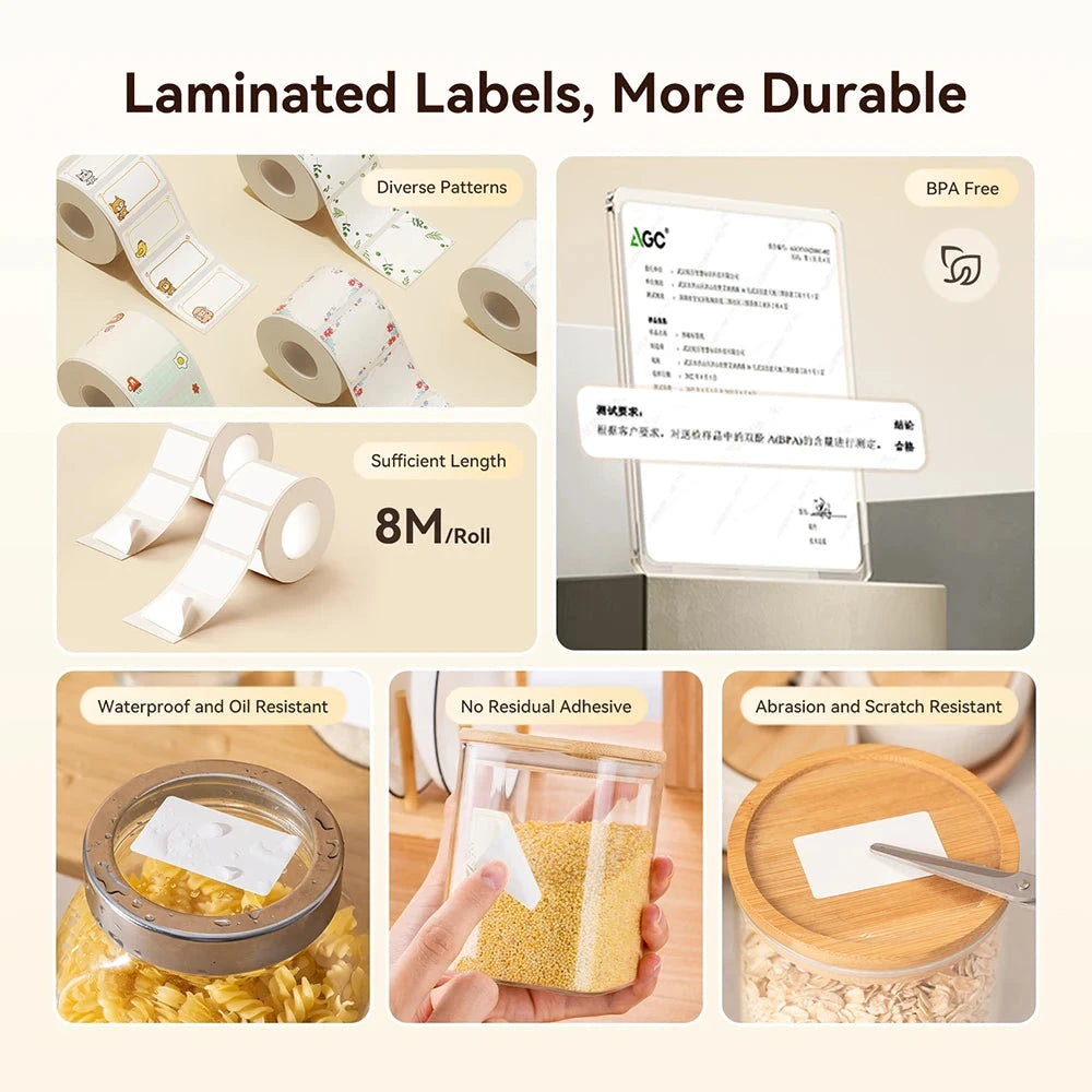 NIIMBOT B21/B1 Portable Thermal Printer 1500mAh Wireless Sticker Printer With Self-adhesive Labels For Barcode Clothing Jewelry