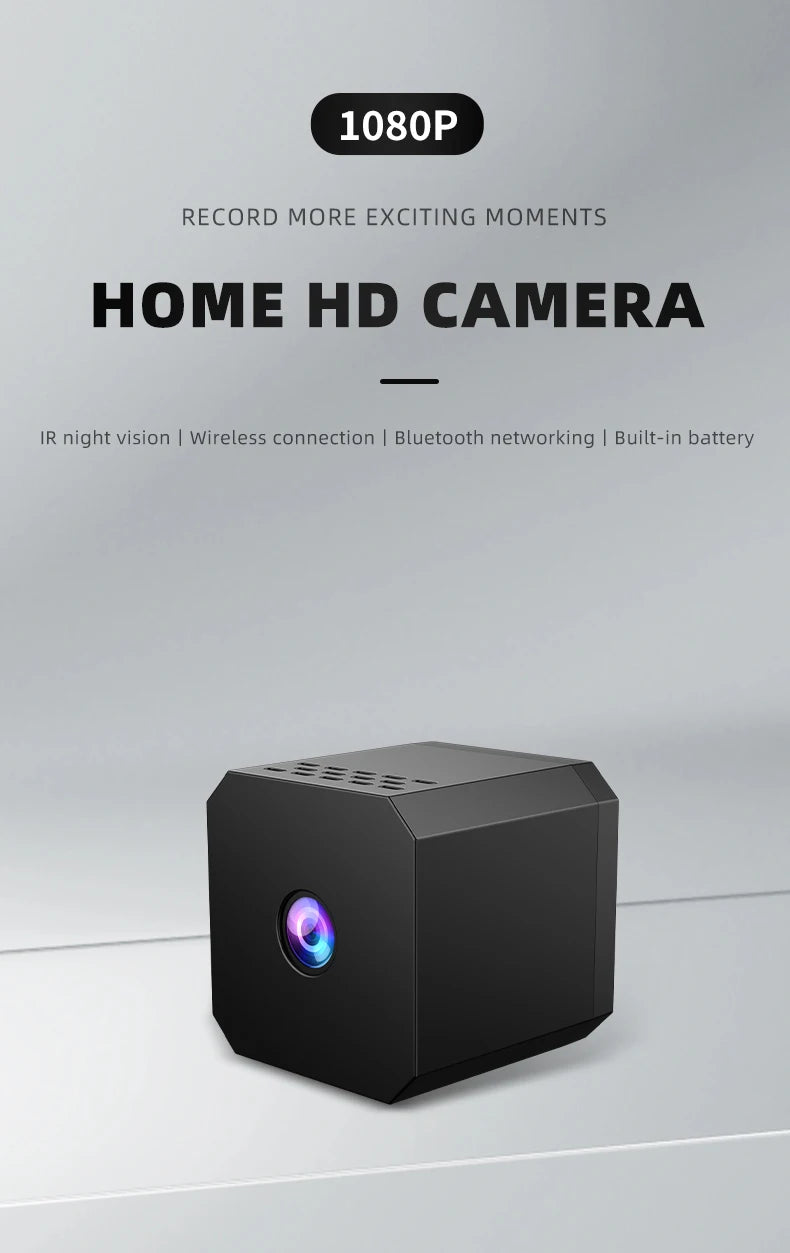 1080P Mini WiFi Camera F1 Wireless Remote Monitor Loop Recording Camera Security Protection Smart Home surveillance camera - AMULET RING STORE