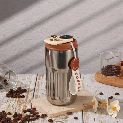 460ml Thermos Bottle Smart Display Temperature 316 Stainless Steel Vacuum Cup Office Coffee Cup Business Portable Thermal Mug