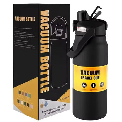 + Portable 304 SS Thermos, Large Capacity, Insulated to Hold Cold/Hot, Ideal for Sports, Hiking & Outdoor Trips - AMULET RING STORE