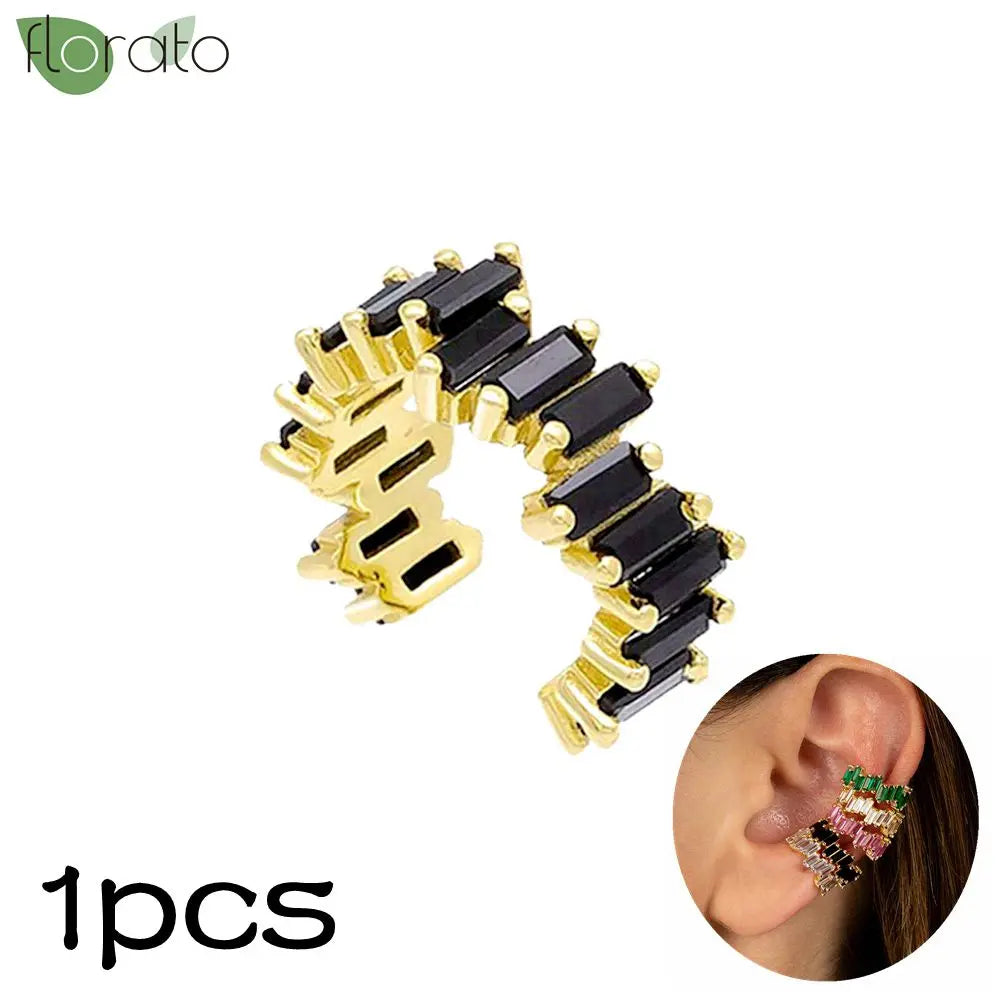 925 Sterling Silver Needle Fashion Round Pendant Small Earrings Luxury Gold Hoop Earrings for Women Premium Black Jewelry Gifts - AMULET RING STORE