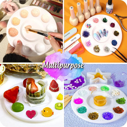 2/4/8/15/50Pcs Paint Tray Palettes, Plastic Paint Pallets for Students to Paints on School Project or Art Class - AMULET RING STORE