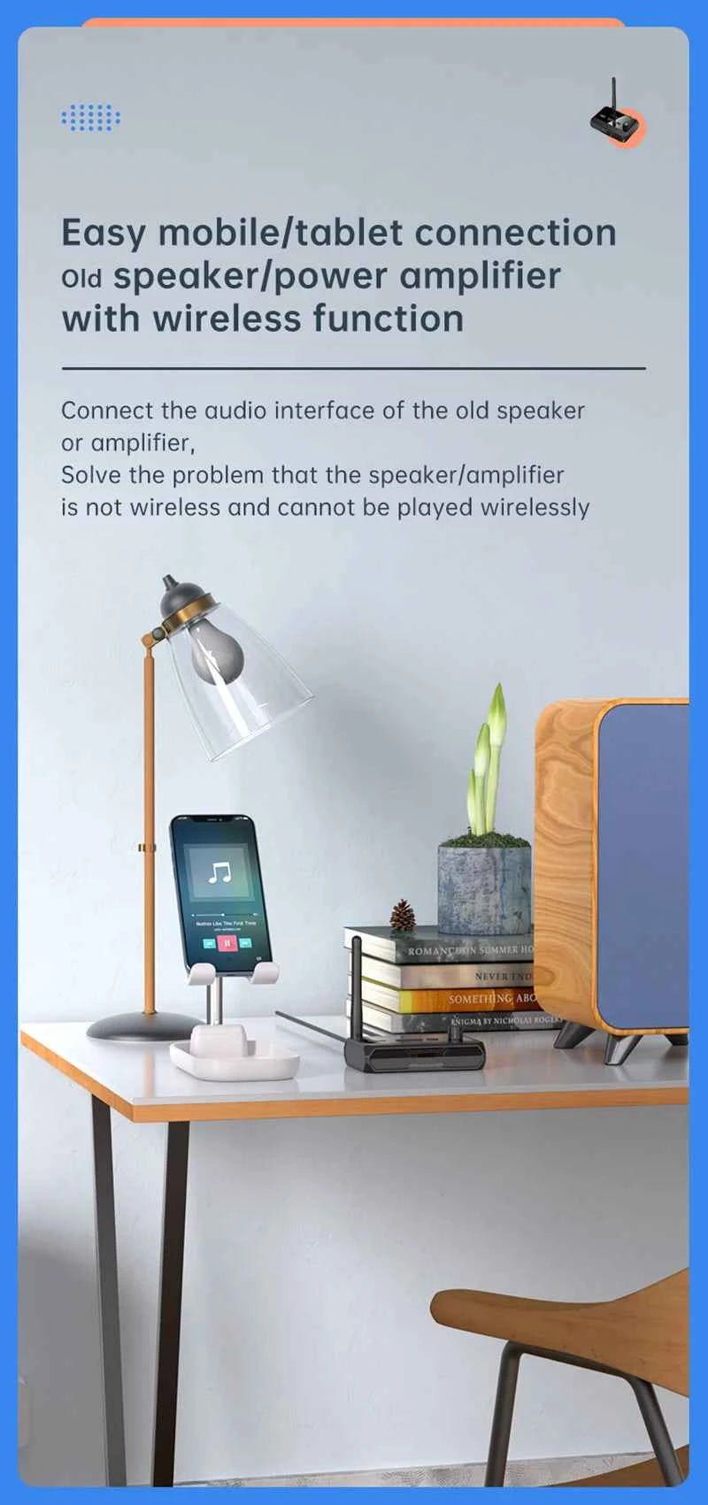 Bluetooth 5.3 Audio Receiver USB U-Disk Play Stereo Wireless Adapter R/L 2 RCA/3.5MM AUX/Optical Fiber Jack For Car Kit Speaker