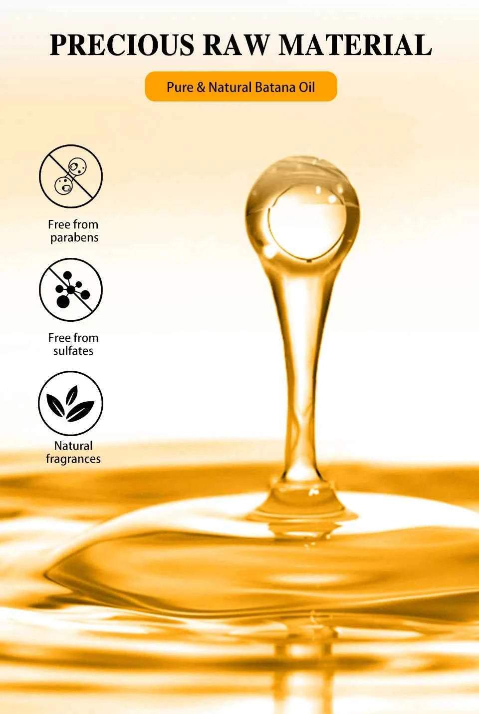 Batana Oil Hair Growth Scalp Strengthening Pure Hair Repair Hair Roots Damaged Hair Care Nourishing For Women Men Anti Hair Loss