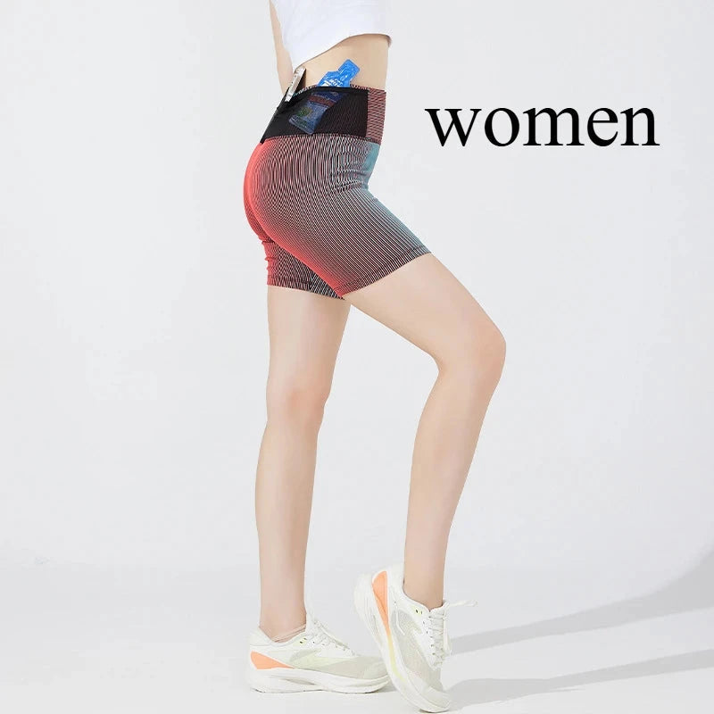 High Elasticity Men's & Women's Yoga Workout Shorts Two-Layer Moisture-Wicking, Ideal for Running and Fitness Enthusiasts!