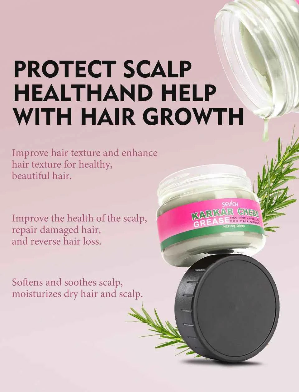 100% Pure Natural KARKAR Butter Hair Growth Oil Anti-Hair Loss Oil Repair Damaged Scalp Treatment Serum Oil For All Hair Types