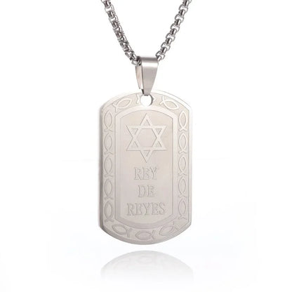 Stainless Steel 7 Archangel Seal Necklace Solomon Kabbalah Seal Pendant for Men Personality Charm Amulet Jewelry