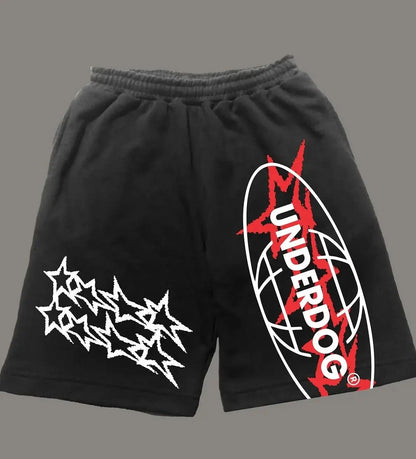 Y2K Vintage Gym Shorts Men Women Sports Low Waist Distressed Design Cotton Blend Quick Dry Athletic Wear Retro Street Style