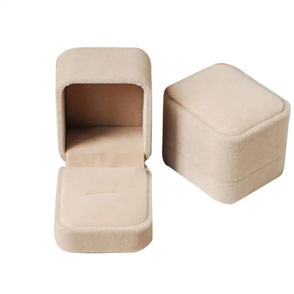 Rings Box Velvet Jewelry Box Display Holder Ring Earrings Necklace Bracelet Soft Organizer Case Wedding Jewelry Packaging Box - AMULET RING STORE