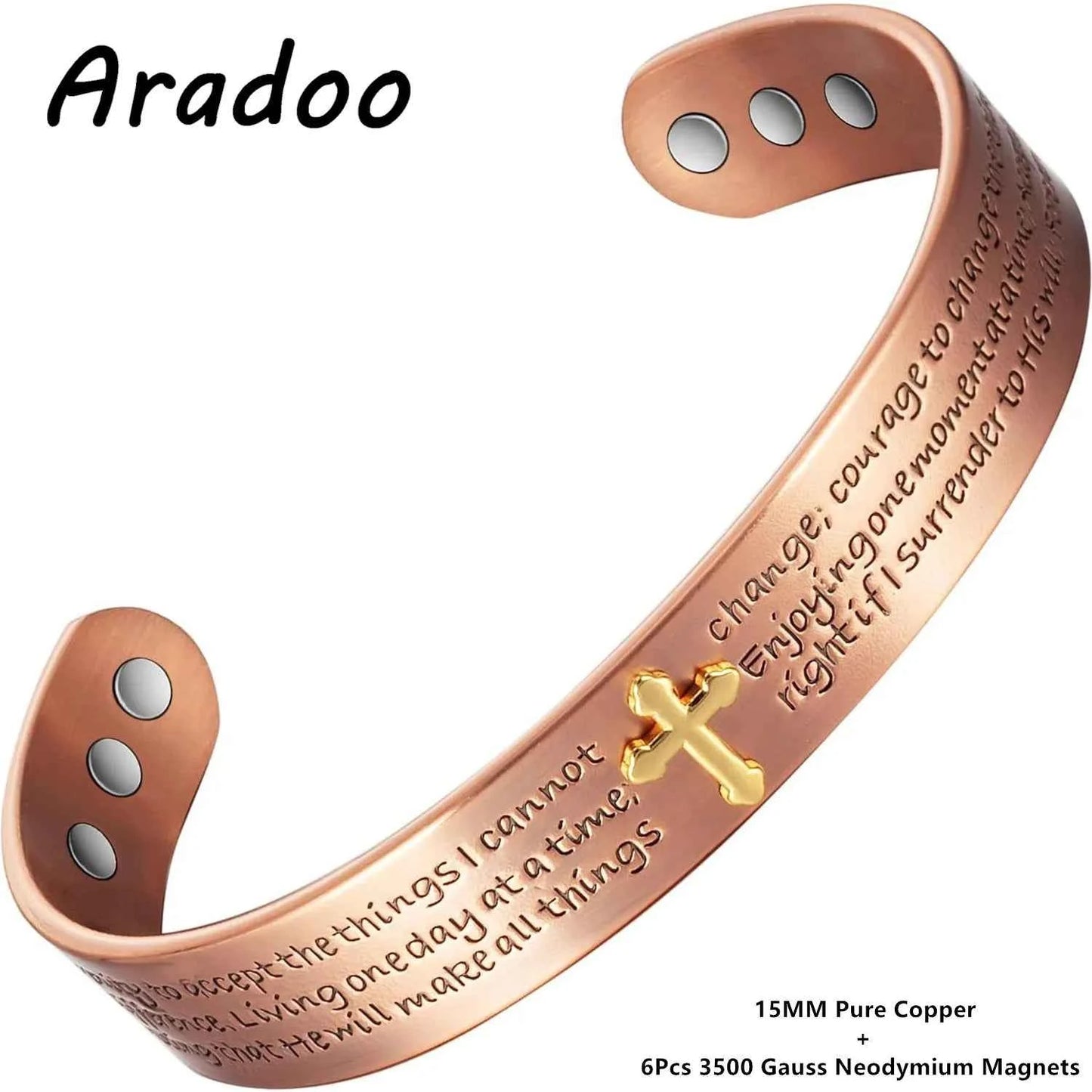 ARADOO Copper Bracelets for Women 99% Pure Copper Handwoven Bracelet Cuff Bangle