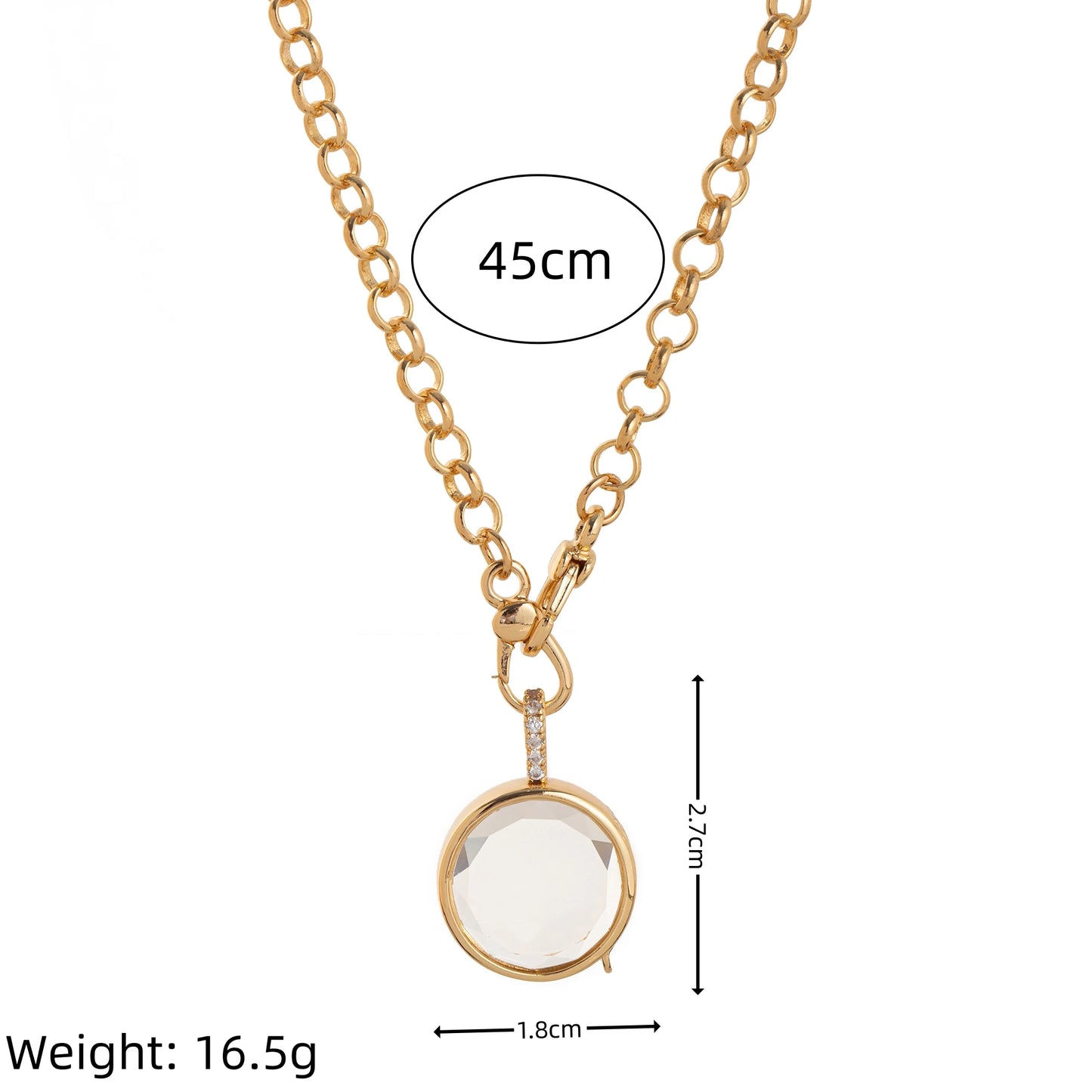 Retro personality picture box pendant with openable DIY pendant, hollow design, transparent box, gold-plated color preservation