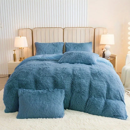 3-Piece Luxurious Plush Duvet Cover Set – Cozy & Soft Bedding, Perfect for Bedroom Comfort, Ideal for Guest Rooms and Dorm Aesth - AMULET RING STORE