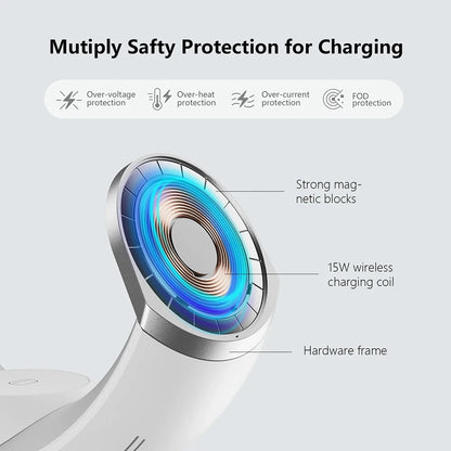 4 in 1 Magnetic Fast Charging Dock Station QC3.0 PD with Desk Lamp Wireless Charger Station Holder for iPhone AirPods IWatch