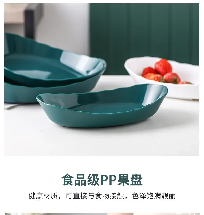 2/3 Layer Table Plates Dinnerware Wooden Kitchen Fruit Bowl with Floors Partitioned Dish Candy Cake Trays Fruit Plate Salad Bowl - AMULET RING STORE