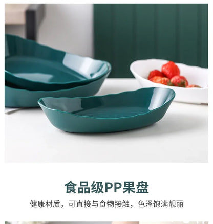 2/3 Layer Table Plates Dinnerware Wooden Kitchen Fruit Bowl with Floors Partitioned Dish Candy Cake Trays Fruit Plate Salad Bowl - AMULET RING STORE