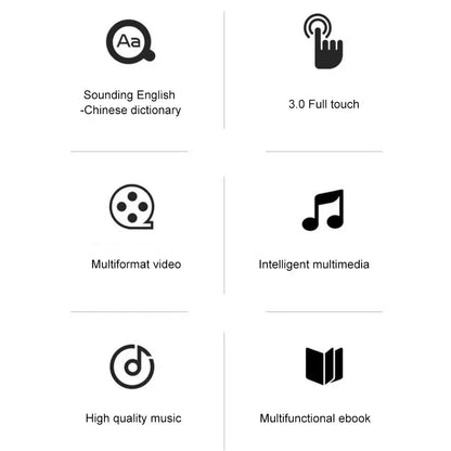 MP3 Music Player Bluetooth 5.3 Music Stereo Speaker Mini Full Touch Screen MP4 Player Walkman Support FM Radio Recording E-Book