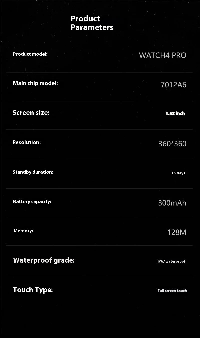 Watch 4Pro NFC GPS Smart Watch 360*360 HD Screen Heart rate Games Blood oxygen SmartWatch IP68 waterproof Sport Watches 2025 New