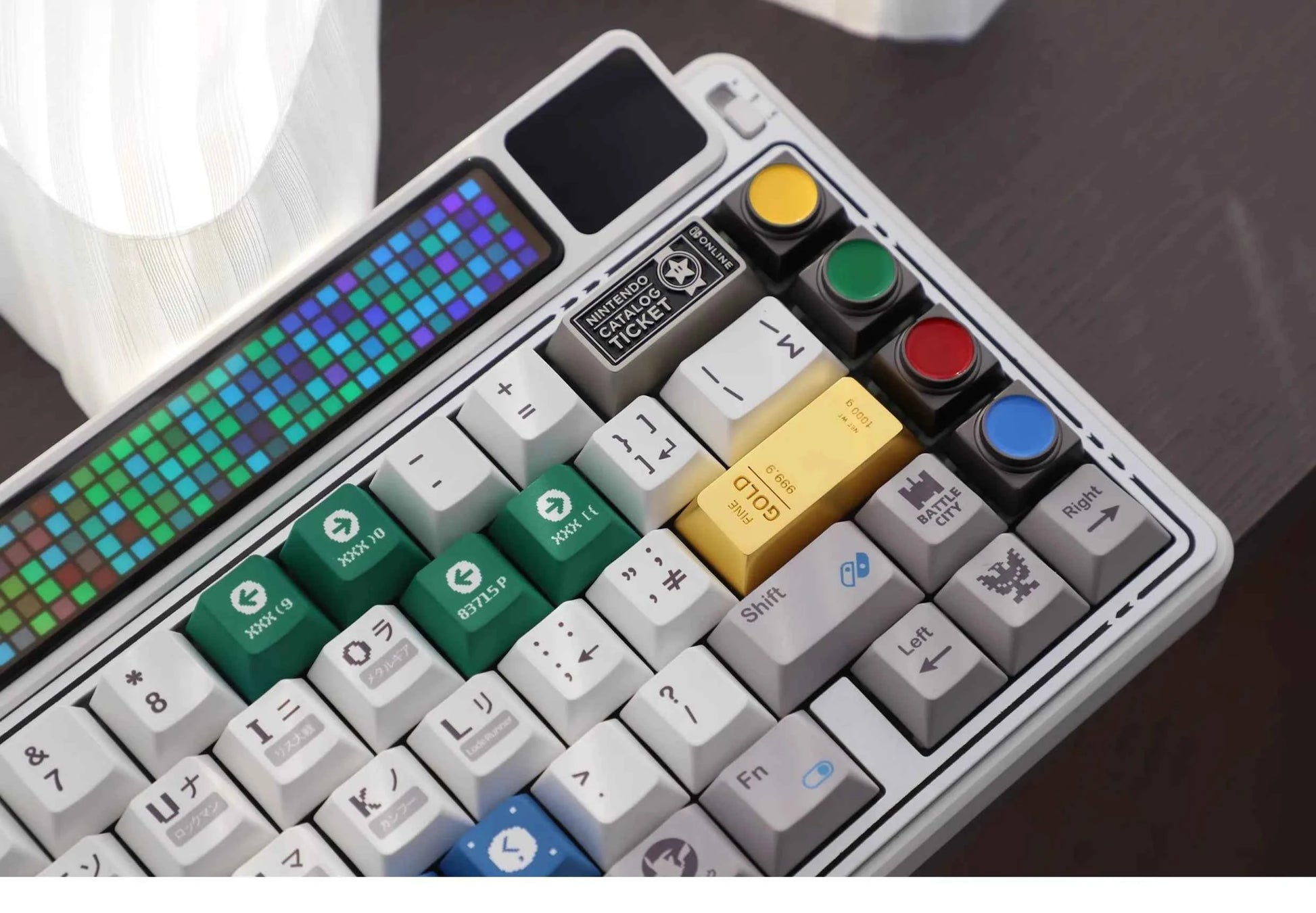 Gold Bar Shape Theme Keycaps Set Zinc Alloy Enter Key Cherry Profile Custom Original Handmade Keycaps for Mechanical Keyboard