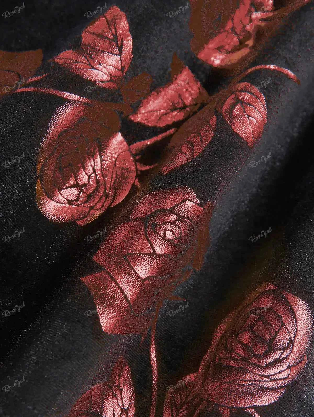 ROSEGAL Plus Size Gilding Rose Lace Up Velvet Sleeveless Swing Dress Women Summer Casual Knee-Length Dress Vestidos With Pocket