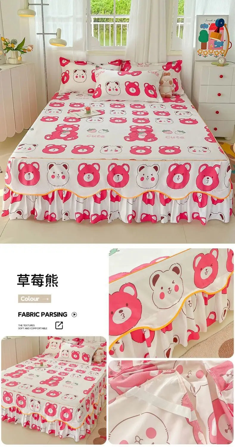 Sheet Set Household with Pillowcase Fashion Modern Water-proof Universal Skin-friendly Single Double Home Textile Bedding Luxury