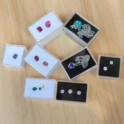 Loose Diamond Box Transparent Gemstone Storage Case Quality Pendant Beads Organizer Ring Earrings Gem Stone Gift Packaging Box - AMULET RING STORE