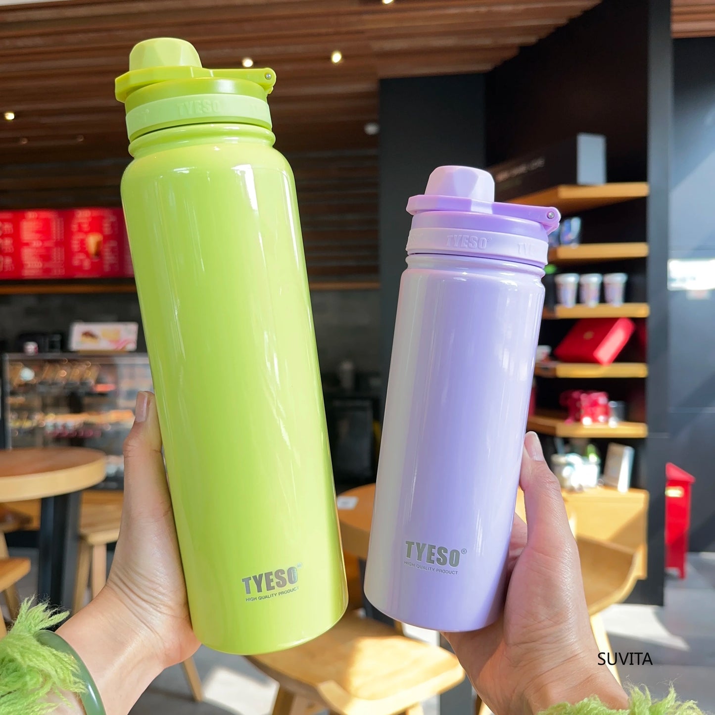 Tyeso Stainless Steel Thermos Water Bottle Portable Sport Vacuum Flask Keeps Cold and Heat Thermal Mug Insulated Car Tumbler Cup - AMULET RING STORE