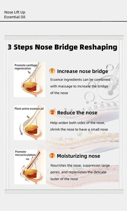 Nose Massage Essential Oil Up Heighten Rhinoplasty Firming For Moisturizing Nose Serum Reshape Natural Face Beauty Care Products - AMULET RING STORE