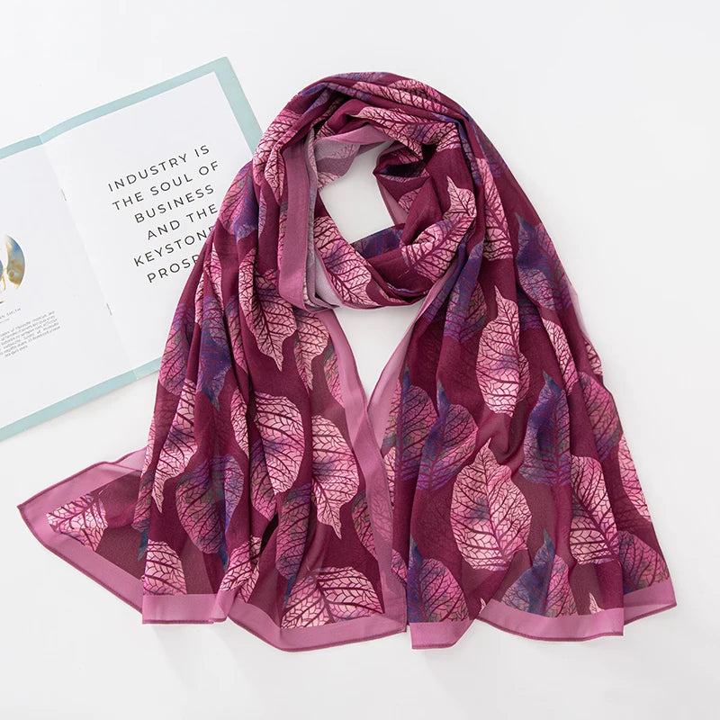 NEW Print Chiffon Hijab Scarf Shawl Fashion Islamic Muslim Scarves Wraps Women Echarpe Breathable Foulard Hijabs - AMULET RING STORE