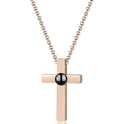 Fashion Projection Necklace Jewelry Personalized Photo Custom Cross Pendant Suitable For Male And Female Couples To Give Gifts - AMULET RING STORE