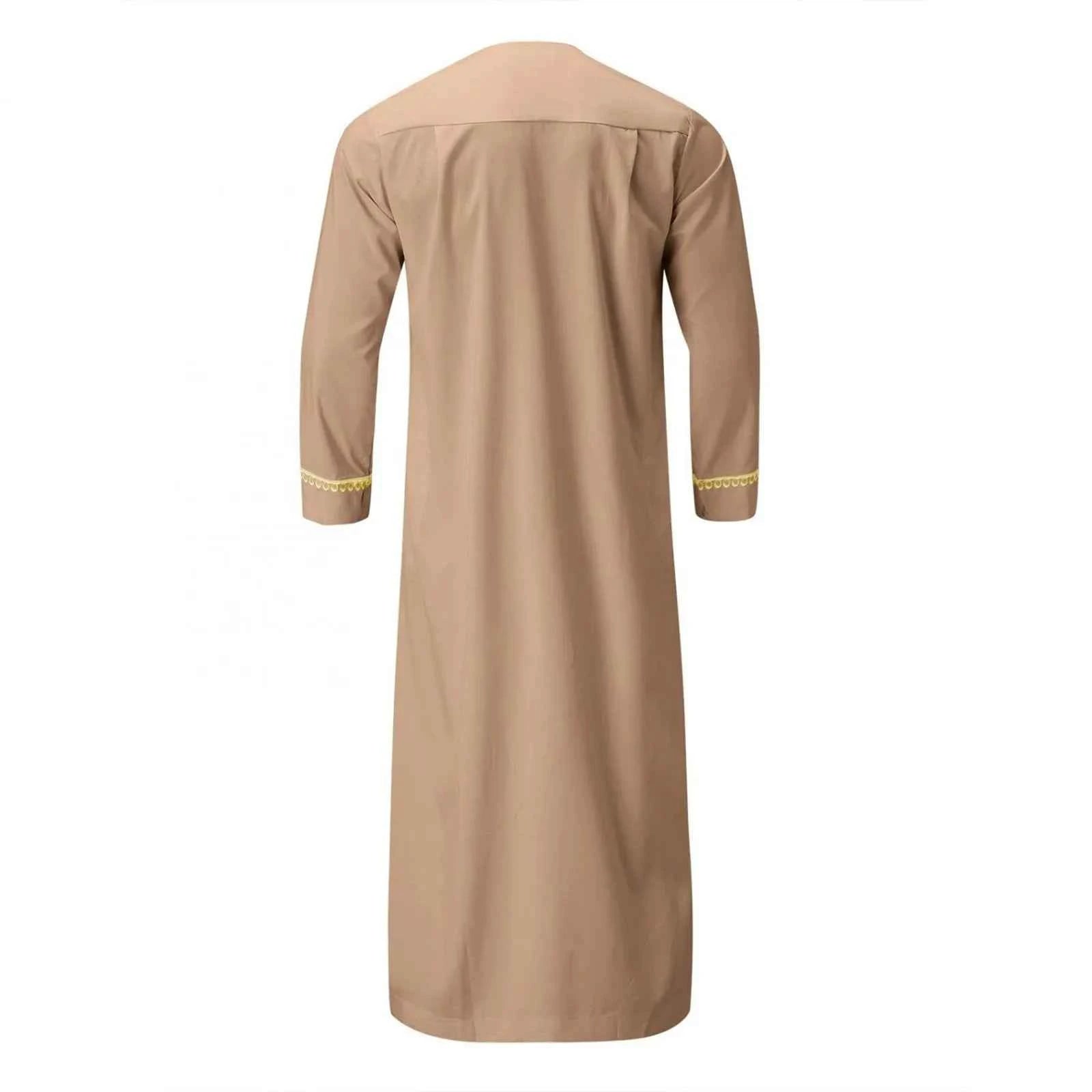 Muslim Fashion Men Jubba Thobes Arabic Pakistan Dubai Kaftan Abaya Robes Islamic Clothing Saudi Arabia Black Long Blouse Dress