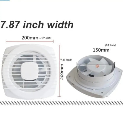 220V 4/6/7inch 110/150/180mm silence Ventilating Strong Exhaust Extractor Fan for Window Wall Bathroom Toilet Kitchen Mounted - AMULET RING STORE