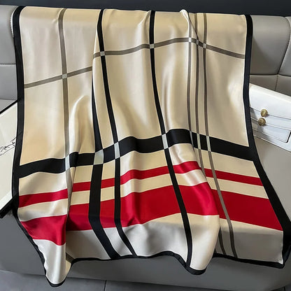 Design Satin Silk Shawl Hijab Scarf Women Fashion Summer Sunscreen Beach Stole Wraps Bufanda Female Headkerchief Echarpe New - AMULET RING STORE