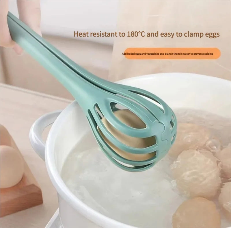 2-in-1 Food Clip & Egg Whisk Multifunctional Handheld Blender Kitchen Tool for Salad Mixer Eggs Pasta Food Cooking Mixing - AMULET RING STORE
