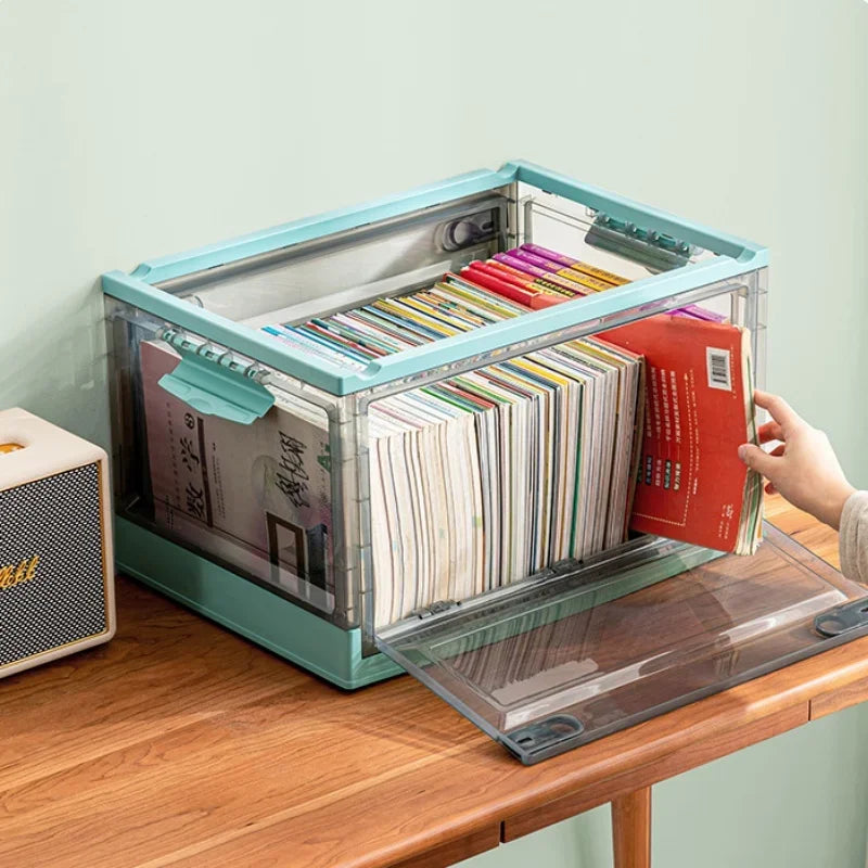 Foldable Storage Trunk Open Storage Box Transparent Storage Bin Home Wardrobe Clothes Organizer Large Capacity Sundries Box - AMULET RING STORE