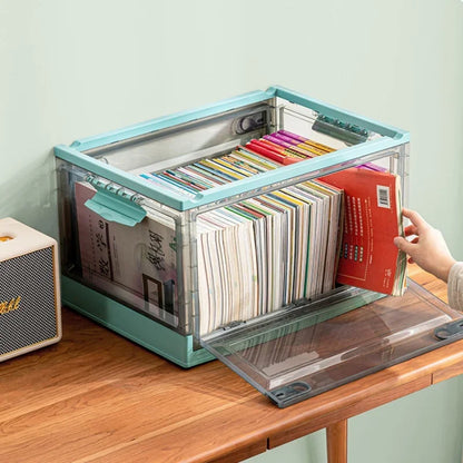 Foldable Storage Trunk Open Storage Box Transparent Storage Bin Home Wardrobe Clothes Organizer Large Capacity Sundries Box - AMULET RING STORE